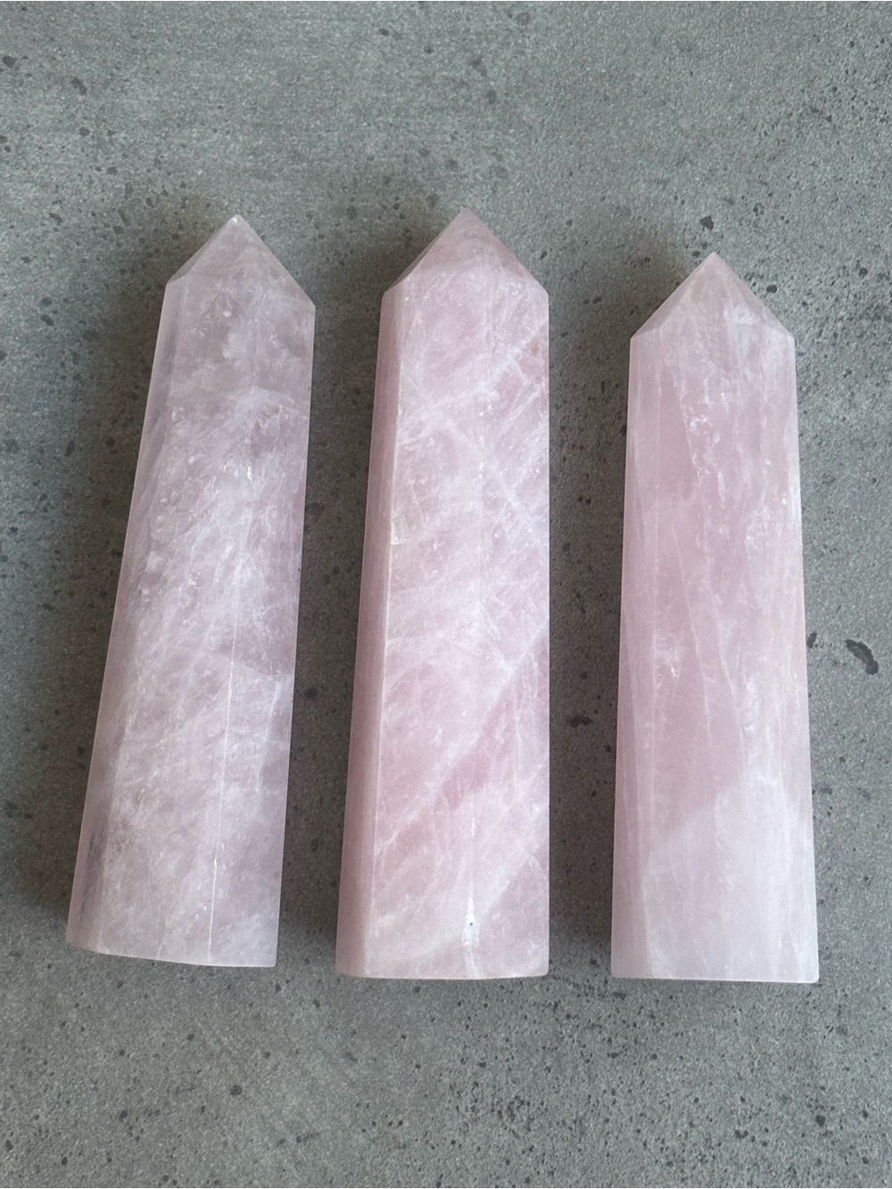 Rose Quartz Towers - Set of 3